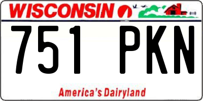 WI license plate 751PKN