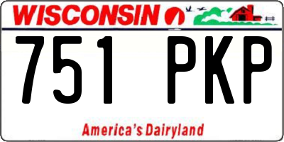 WI license plate 751PKP