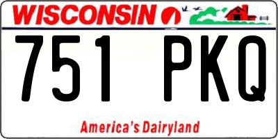 WI license plate 751PKQ
