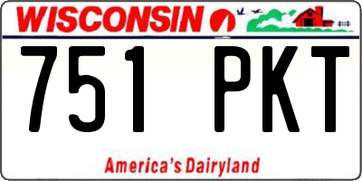 WI license plate 751PKT