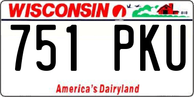 WI license plate 751PKU