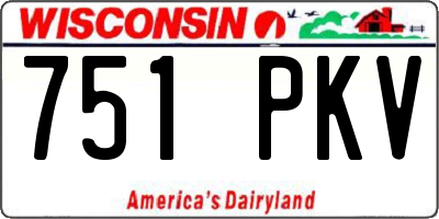 WI license plate 751PKV