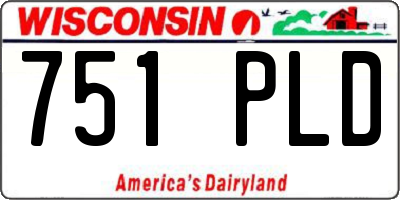 WI license plate 751PLD