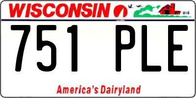 WI license plate 751PLE