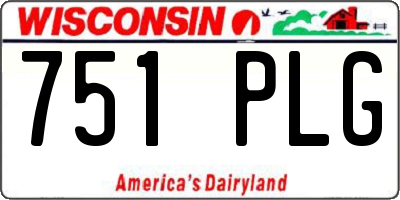 WI license plate 751PLG