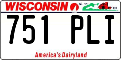 WI license plate 751PLI