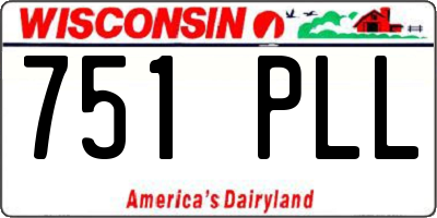 WI license plate 751PLL