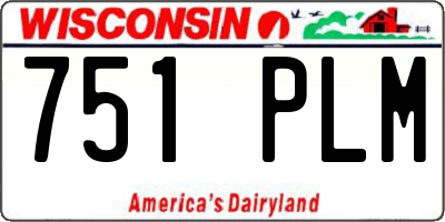WI license plate 751PLM