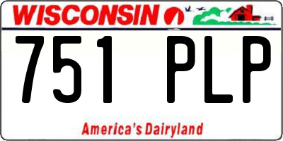 WI license plate 751PLP