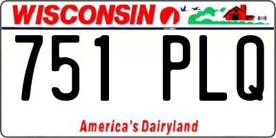 WI license plate 751PLQ