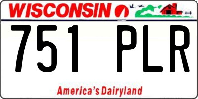 WI license plate 751PLR