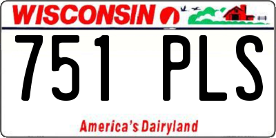 WI license plate 751PLS