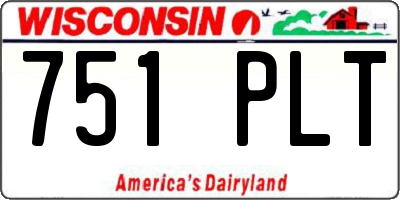 WI license plate 751PLT