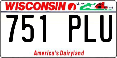 WI license plate 751PLU