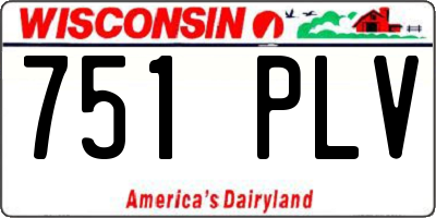 WI license plate 751PLV