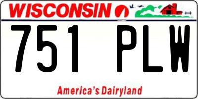 WI license plate 751PLW