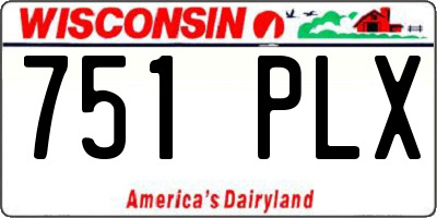 WI license plate 751PLX