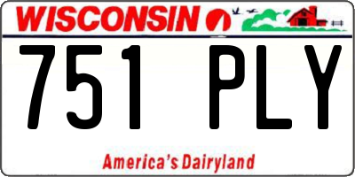 WI license plate 751PLY