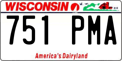 WI license plate 751PMA