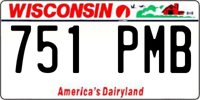 WI license plate 751PMB