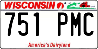 WI license plate 751PMC