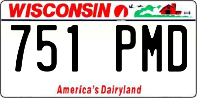 WI license plate 751PMD