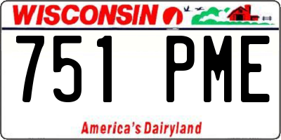 WI license plate 751PME