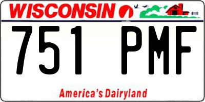 WI license plate 751PMF