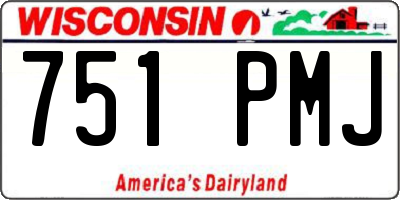 WI license plate 751PMJ