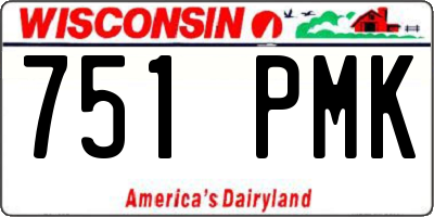 WI license plate 751PMK