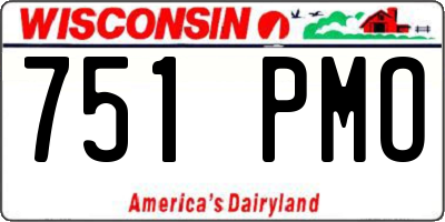 WI license plate 751PMO