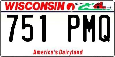 WI license plate 751PMQ