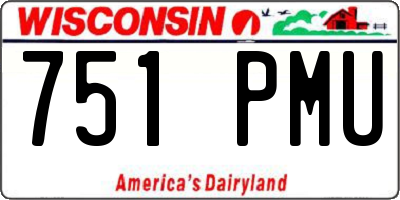 WI license plate 751PMU