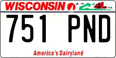 WI license plate 751PND