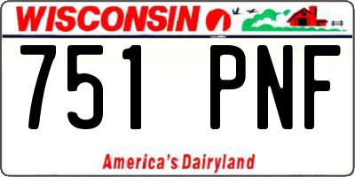 WI license plate 751PNF