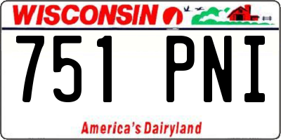 WI license plate 751PNI