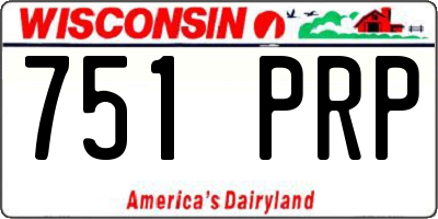 WI license plate 751PRP