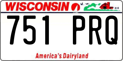 WI license plate 751PRQ