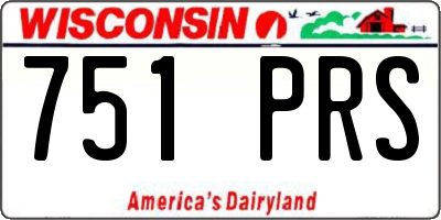 WI license plate 751PRS