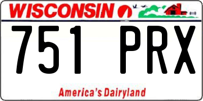WI license plate 751PRX