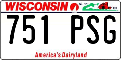 WI license plate 751PSG