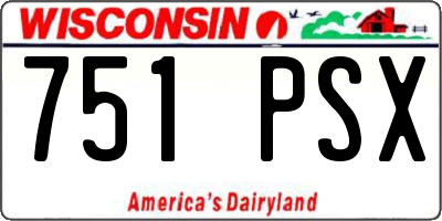 WI license plate 751PSX