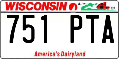 WI license plate 751PTA