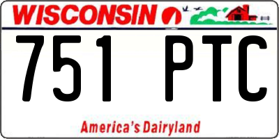 WI license plate 751PTC