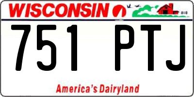 WI license plate 751PTJ