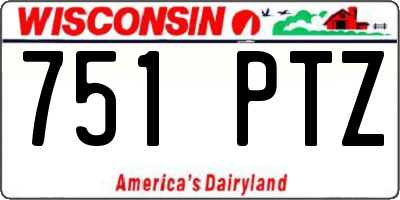 WI license plate 751PTZ
