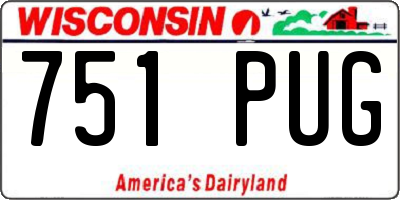 WI license plate 751PUG