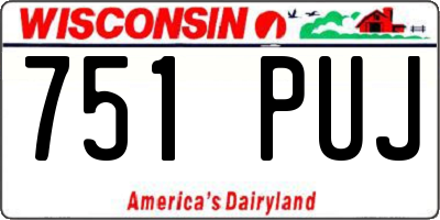 WI license plate 751PUJ