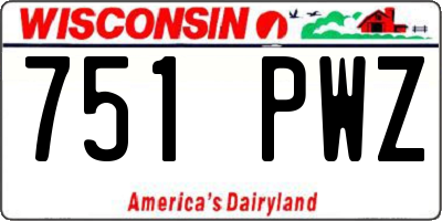 WI license plate 751PWZ
