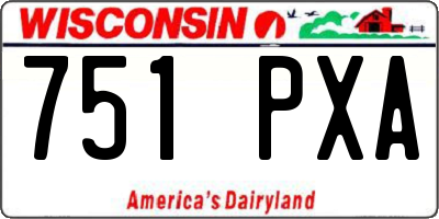 WI license plate 751PXA